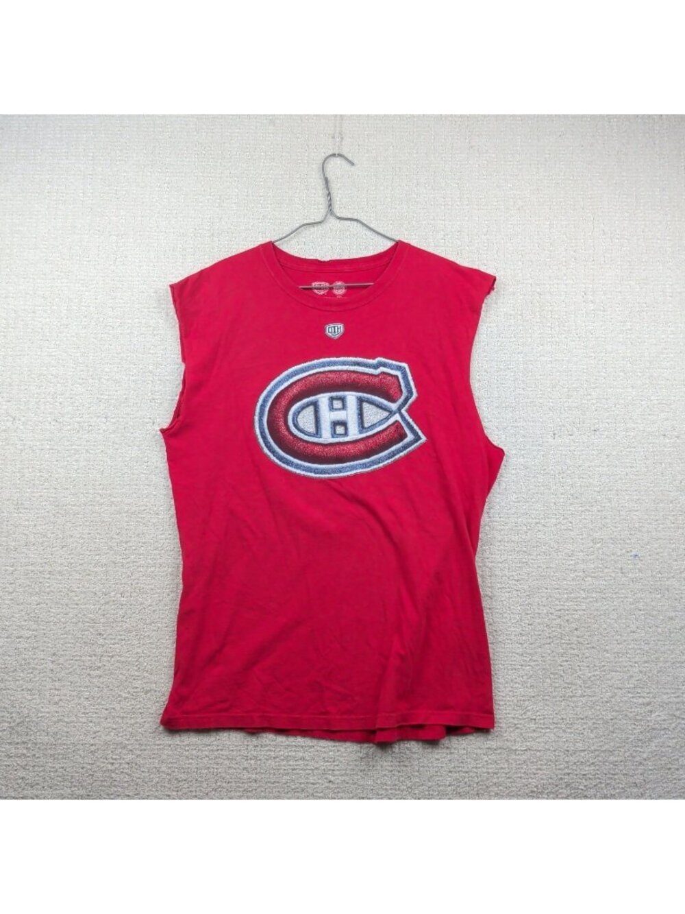 Y2K Montreal Canadians x OTH Distressed Cut-Off Tank Top Men Sz L Red NHL Hockey